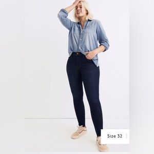 Madewell 9" Mid-Rise Skinny Jeans in Larkspur‎ Wash | J. Crew
